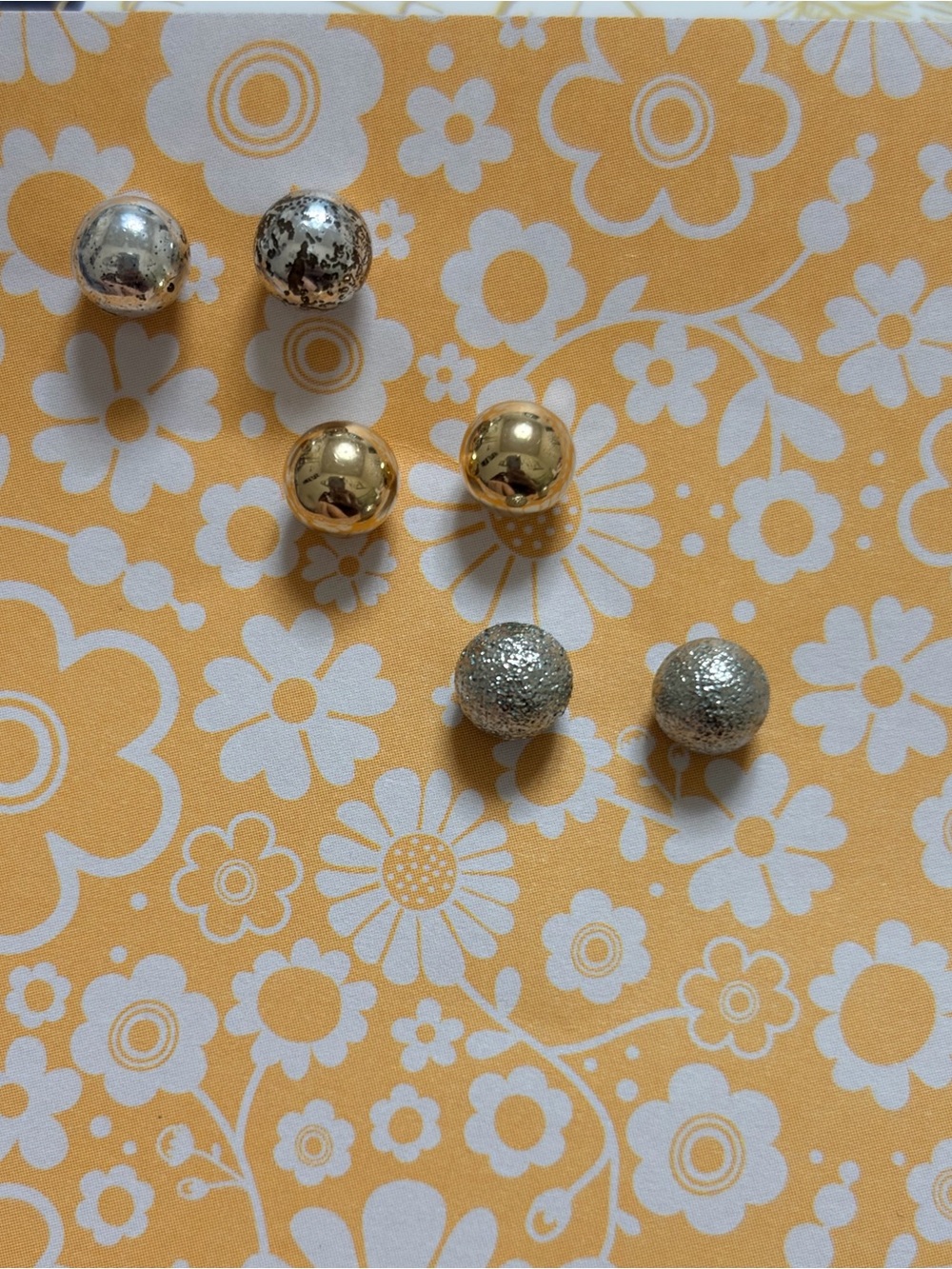 Gold and Silver Ball Stud Earrings – Classic Metallic Mix